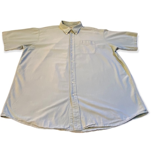 L.L. Bean Men's 100% Cotton Button Front Shirt Blue Size XXL-Tall - Picture 7 of 13